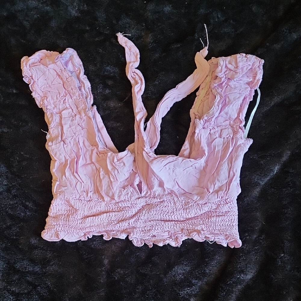 Pink Ruffled Women's Top